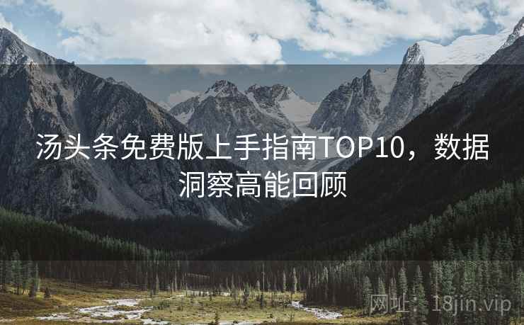 汤头条免费版上手指南TOP10,数据洞察高能回顾 汤头条免费版上手指南TOP10,数据洞察高能回顾